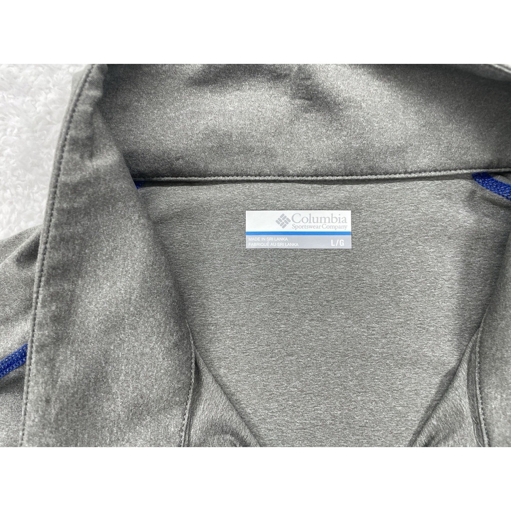 Columbia Golf Kansas Jayhawks 1/4 Zip Pullover Gray Men's Large College - Picture 3 of 8